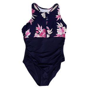 Womens XL One Piece Swimsuit - Nautica Swim Suit Bathing Suit - Slimming